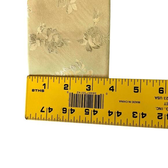 Ermenegildo Zegna Silk Tie Men’s Designer Gold Floral Pattern - Picture 3 of 10